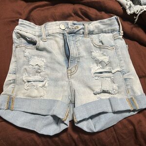 Aeropostale Distressed Denim Shorts